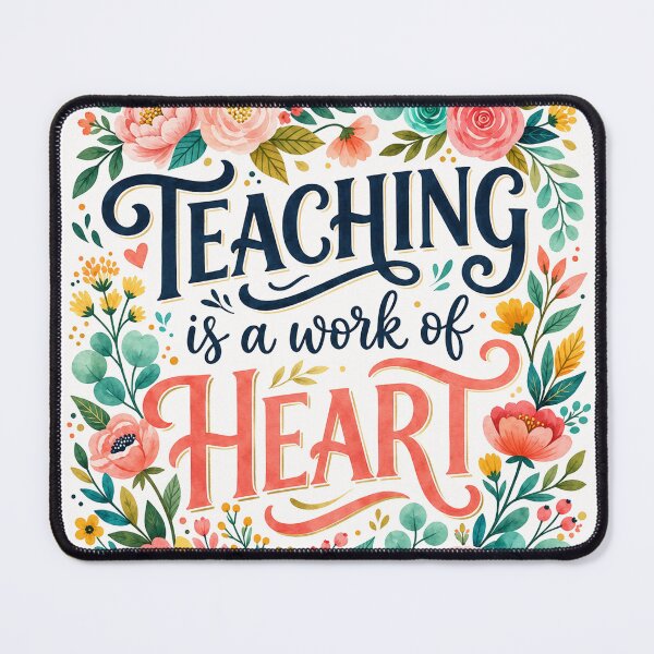 Item preview, Teaching Is A Work Of Heart Floral Teacher Illustration designed and sold by SayMaria.