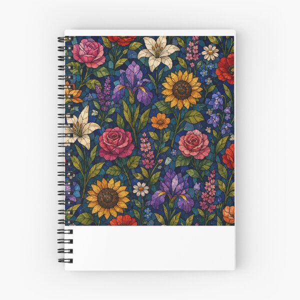 Item preview, Stained Glass Flower Garden Floral Botanical Pattern designed and sold by SleepyLlamaClothes.