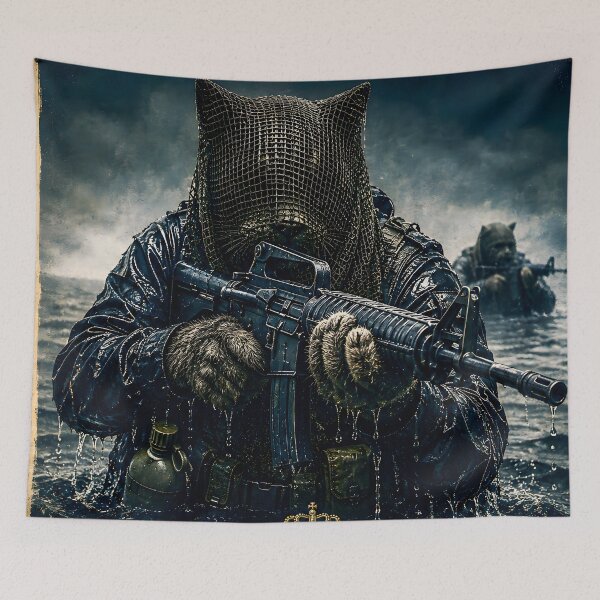 Item preview, Special Forces Cat Posters - Kongelige Danske Marine Frømandskorpset (DK) designed and sold by OPERATOR-7794.