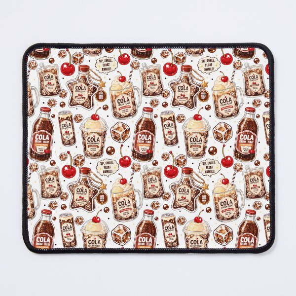 Item preview, Cute Cola Cream Float Seamless designed and sold by KJackArtwork.