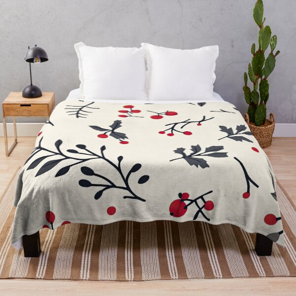Item preview, Scandinavian Christmas Berry Botanical Pattern designed and sold by obstinator.