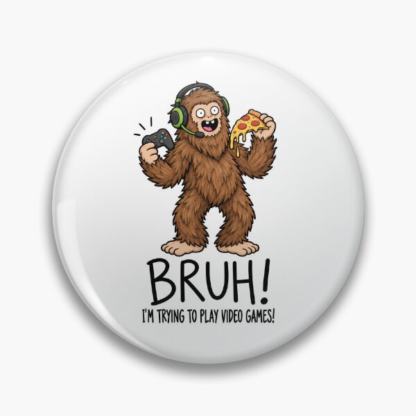 Item preview, Bruh I’m Trying to Play Video Games Funny Sasquatch Gamer designed and sold by ShirtWreck.