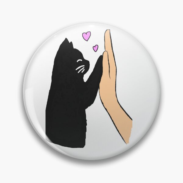 Item preview, Cute Black Cat and Human Hand designed and sold by KayCozyStickers.