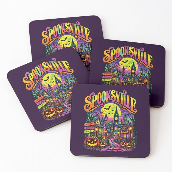 Item preview, Spooksville : Neon Halloween Town designed and sold by Festive Bug.