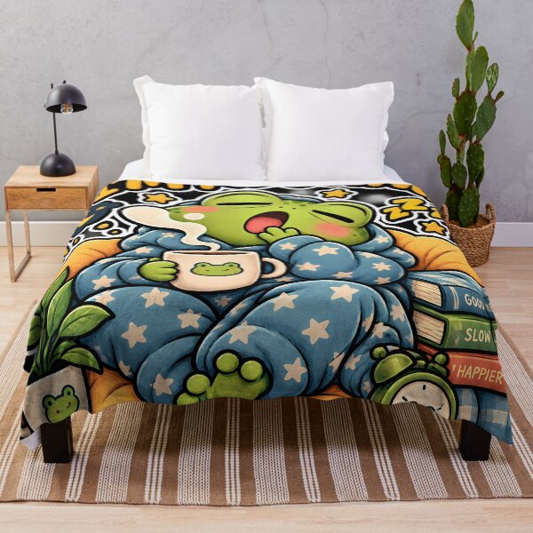 Item preview, Frog Mode: On – Cute Sleepy Frog Cozy Humor designed and sold by Srijan-studio.