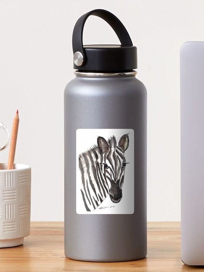 Thumbnail 1 of 3, Sticker, Zebra, Animal designed and sold by RomyLeeCork.