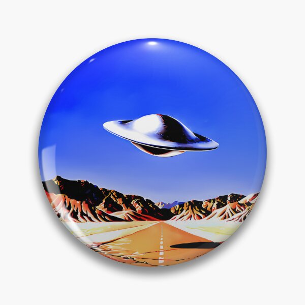 Item preview, UFO Desert Highway - Vintage Sci-Fi  Art designed and sold by dashiellstorm.