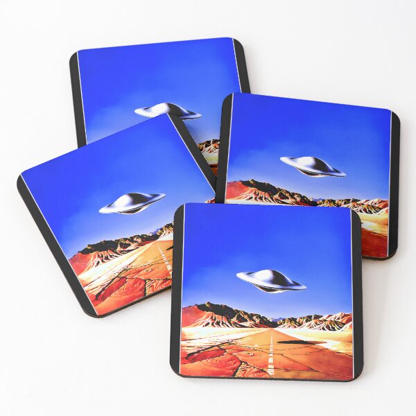 Item preview, UFO Desert Highway - Vintage Sci-Fi  Art designed and sold by dashiellstorm.