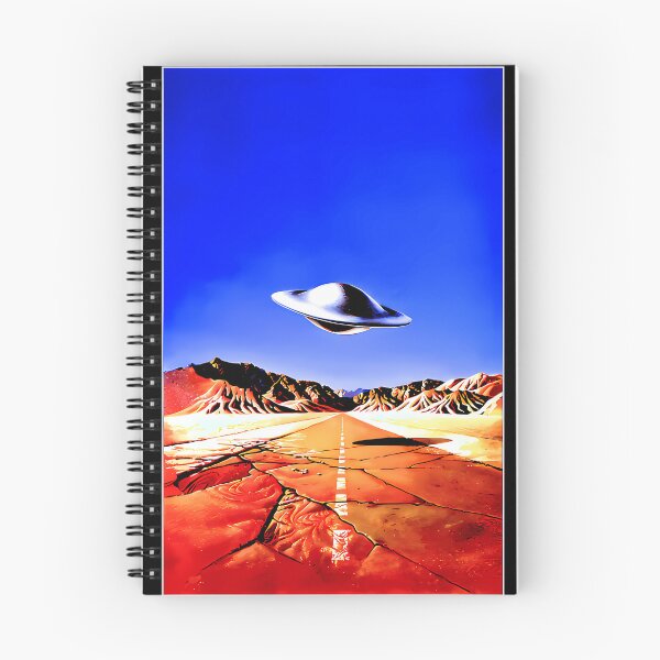 Item preview, UFO Desert Highway - Vintage Sci-Fi  Art designed and sold by dashiellstorm.