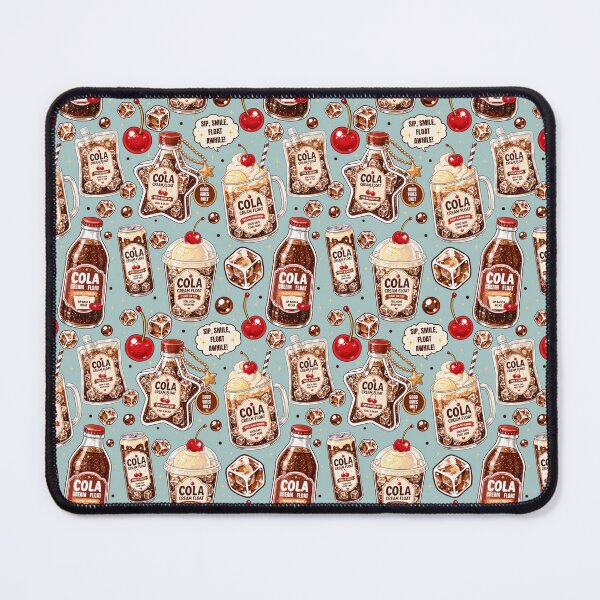 Item preview, Cute Cola Cream Float Seamless designed and sold by KJackArtwork.