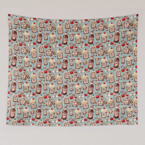 Item preview, Cute Cola Cream Float Seamless designed and sold by KJackArtwork.