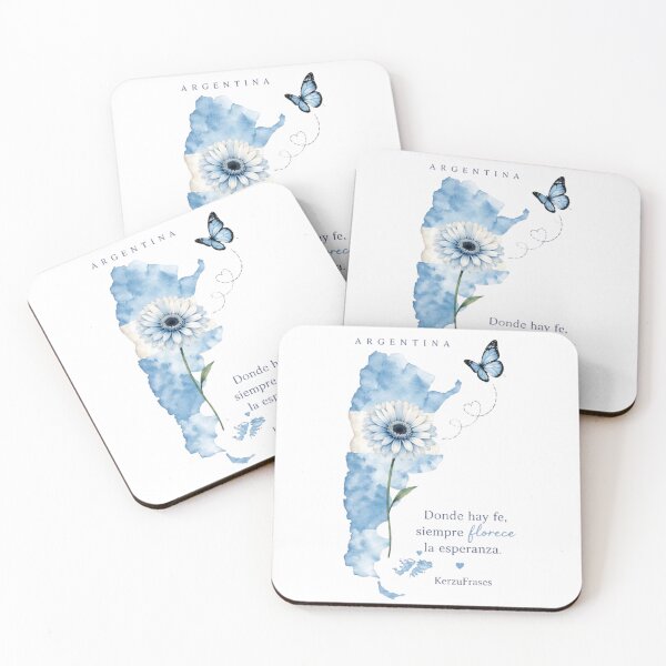 Item preview, Argentina in the Heart – Map of Argentina with Gerbera | KerzuFrases designed and sold by KerzuFrases .