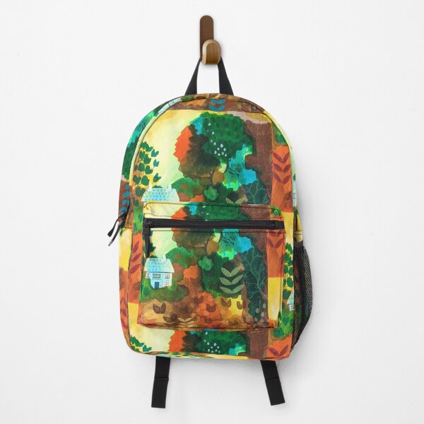 Item preview, Autumn Light, painting with cottage and botanical. designed and sold by Jess Stride.