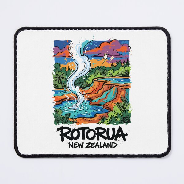 Item preview, Rotorua Geothermal Pools New Zealand Art designed and sold by Merch by Das Design Studio.