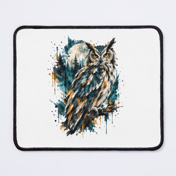 Item preview, Mystical Night Watcher: Watercolor Great Horned Owl designed and sold by Dundys.