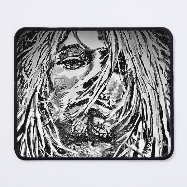 Item preview, Kurt Cobain Ink Portrait - Black and White Grunge Art designed and sold by Art by Fruitcake.