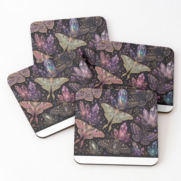 Item preview, Mystical Moths and Crystals Celestial Gothic Fantasy designed and sold by SleepyLlamaClothes.