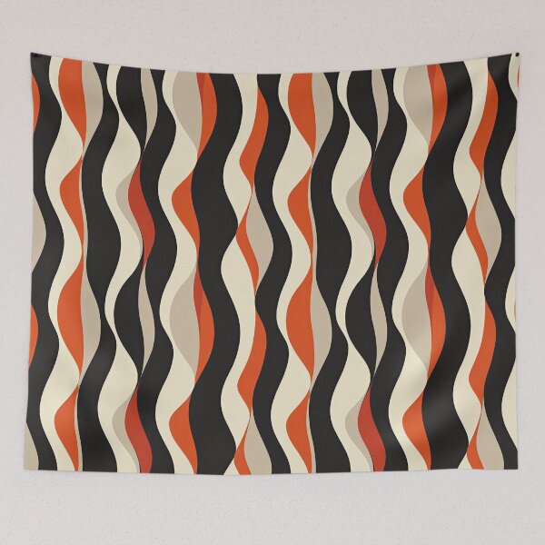 Item preview, 1960s Mod Wavy Stripe Pattern designed and sold by obstinator.