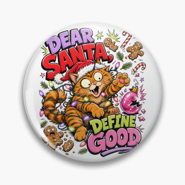 Item preview, Dear Santa Define Good Funny Christmas Cat Graphic Tee designed and sold by Design Vibras.
