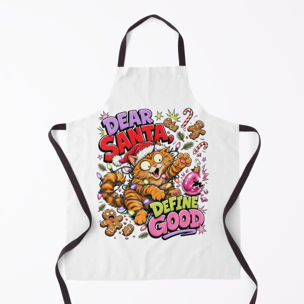 Item preview, Dear Santa Define Good Funny Christmas Cat Graphic Tee designed and sold by Design Vibras.