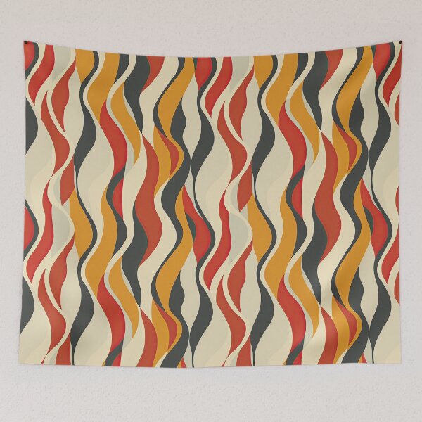 Item preview, Groovy 1960s Wavy Stripe Pattern designed and sold by obstinator.