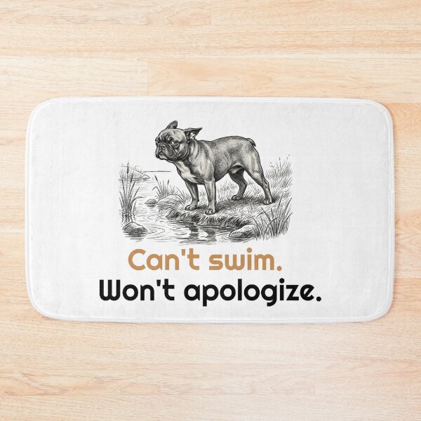 Item preview, Funny French Bulldog Can't Swim Quote  designed and sold by bluesquidink.
