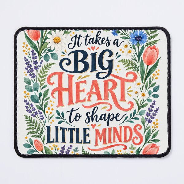 Item preview, It Takes A Big Heart To Shape Little Minds Floral Teacher Art designed and sold by SayMaria.