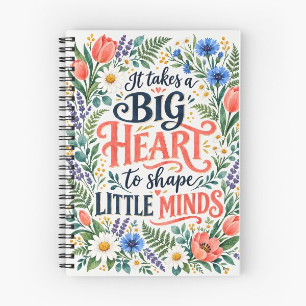 Item preview, It Takes A Big Heart To Shape Little Minds Floral Teacher Art designed and sold by SayMaria.