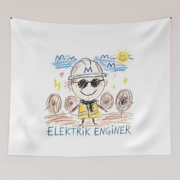 Item preview, Cute Future Electrical Engineer Crayon Art designed and sold by sanawnaw154.
