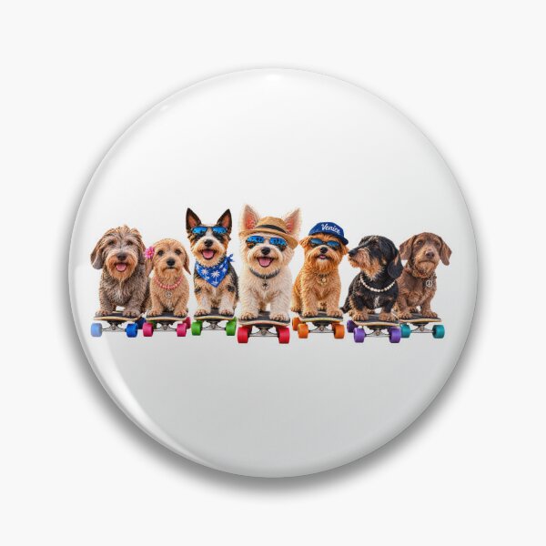 Item preview, Venice Beach Skateboard Dog Crew — Seven Dogs, Endless Good Vibes designed and sold by Russell Thorne.