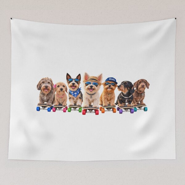 Item preview, Venice Beach Skateboard Dog Crew — Seven Dogs, Endless Good Vibes designed and sold by Russell Thorne.