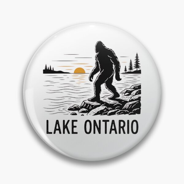 Item preview, Lake Ontario Bigfoot Sasquatch Sunset Silhouette Camping Fishing Outdoor Nature Cryptid Design designed and sold by 519xdesign.