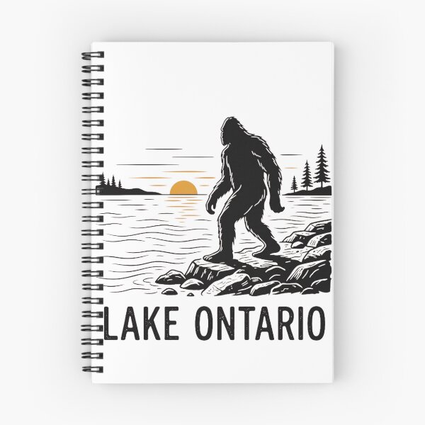 Item preview, Lake Ontario Bigfoot Sasquatch Sunset Silhouette Camping Fishing Outdoor Nature Cryptid Design designed and sold by 519xdesign.