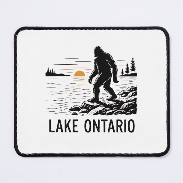 Item preview, Lake Ontario Bigfoot Sasquatch Sunset Silhouette Camping Fishing Outdoor Nature Cryptid Design designed and sold by 519xdesign.