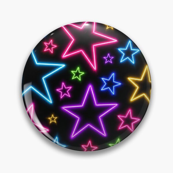 Item preview, Neon Rainbow Stars Glow in the Dark Retro Y2K designed and sold by SleepyLlamaClothes.
