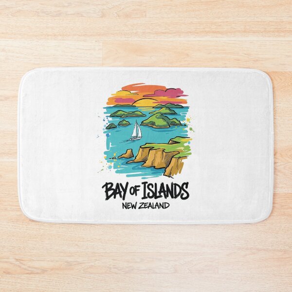 Item preview, Bay of Islands New Zealand Coastal Art designed and sold by Merch by Das Design Studio.