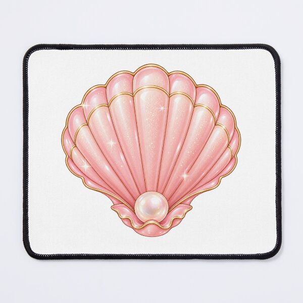 Item preview, Pink Pearl Seashell Sticker | Cute Mermaidcore Ocean Aesthetic | Kawaii Shell designed and sold by StickyDelights.
