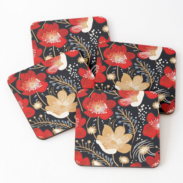 Item preview, Scandinavian Christmas Floral Pattern designed and sold by obstinator.