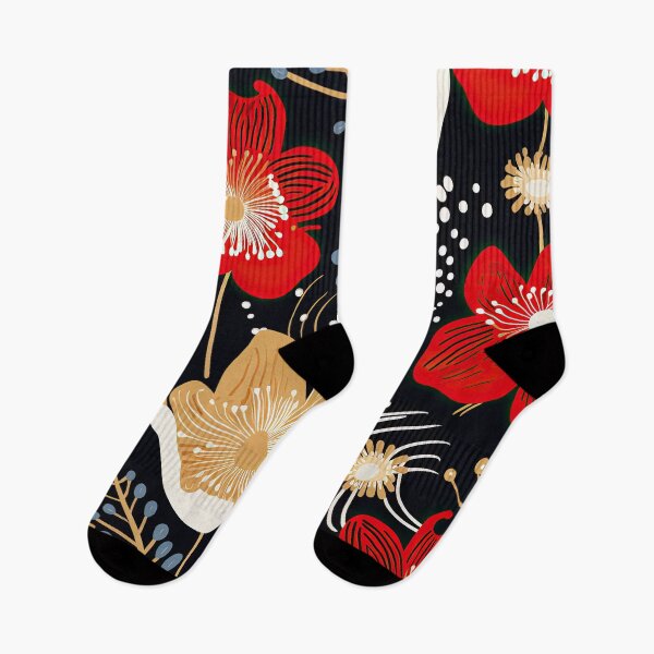 Item preview, Scandinavian Christmas Floral Pattern designed and sold by obstinator.