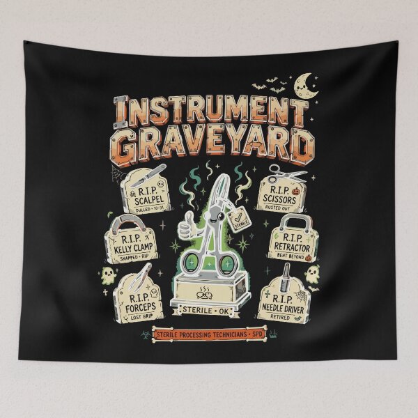 Item preview, Sterile Processing Technician Halloween Instrument Graveyard T-Shirt designed and sold by Uglyandcute.