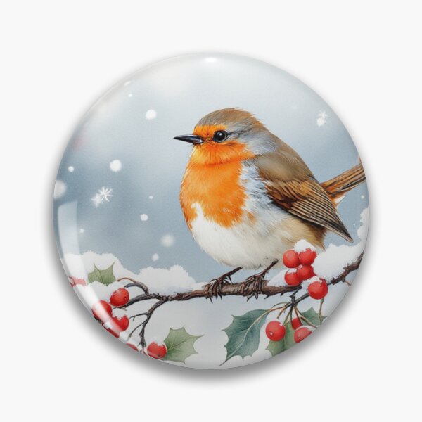 Item preview, Robin on the holly branch designed and sold by jefboutique6150.