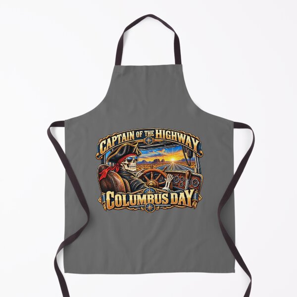 Item preview, Captain Of The Highway | Columbus Day | Pirate Skeleton Trucker Art designed and sold by NomadForge.