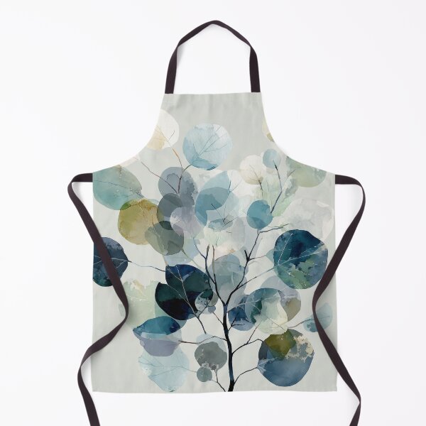 Item preview, Eucalyptus Branch Watercolor Sage Green and Teal Round Leaf Botanical Art designed and sold by solynneart.