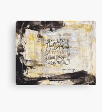 Our souls touched for such a short amount of time Canvas Print