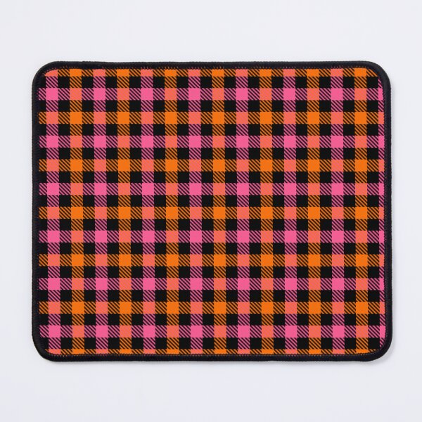 Item preview, Pink And Orange Gingham Check Black designed and sold by PatternTitan.