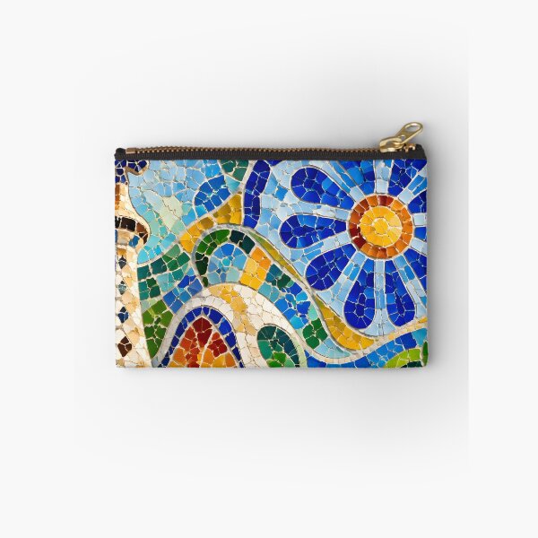 Item preview, Gaudi Park Guell Mosaic Blue Flower Trencadís Art designed and sold by GrinGalore.