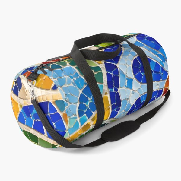 Item preview, Gaudi Park Guell Mosaic Blue Flower Trencadís Art designed and sold by GrinGalore.