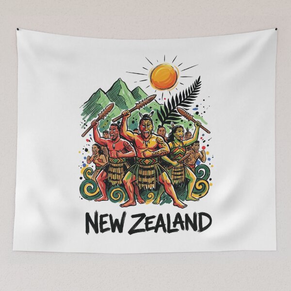 Item preview, Maori Haka Dancer New Zealand Cultural Art designed and sold by Merch by Das Design Studio.