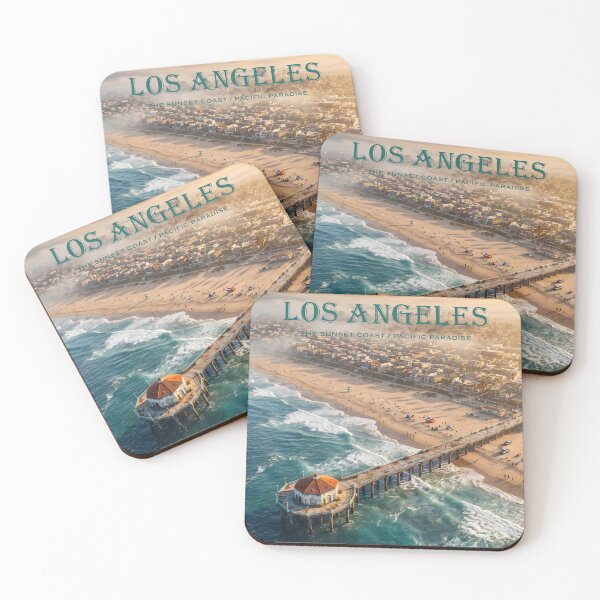 Item preview, Los Angeles Beach Poster Art designed and sold by Poster2Haven.