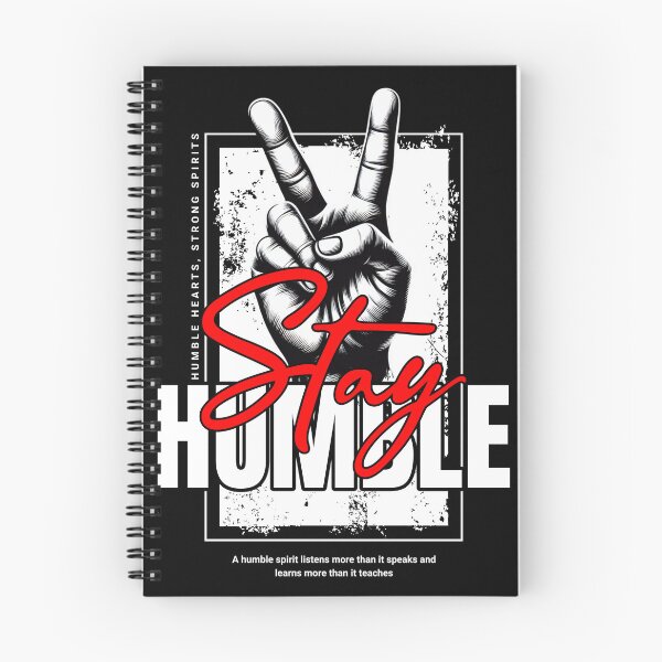 Item preview, Stay Humble Peace Sign T-Shirt, Bold Black And White Graphic Tee, Humble Hearts Strong Spirits Shirt, Inspirational Gift designed and sold by vec4u.